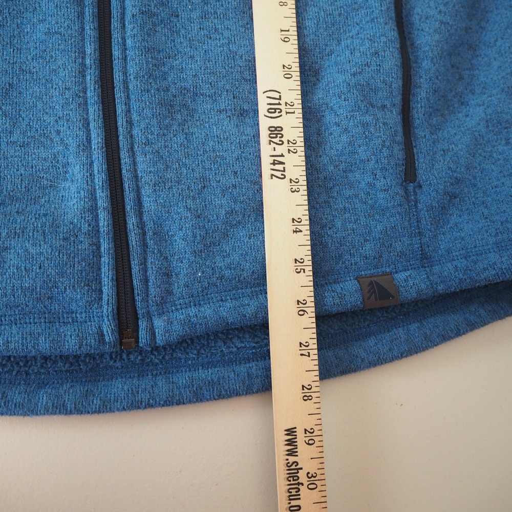 L.L.Bean Men's Sweater Fleece Full-Zip Jacket Size Large Blue Heather Outdoor - Picture 7 of 8